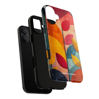 Abstract Orange Blue Design - Tough iPhone 16 Phone Case