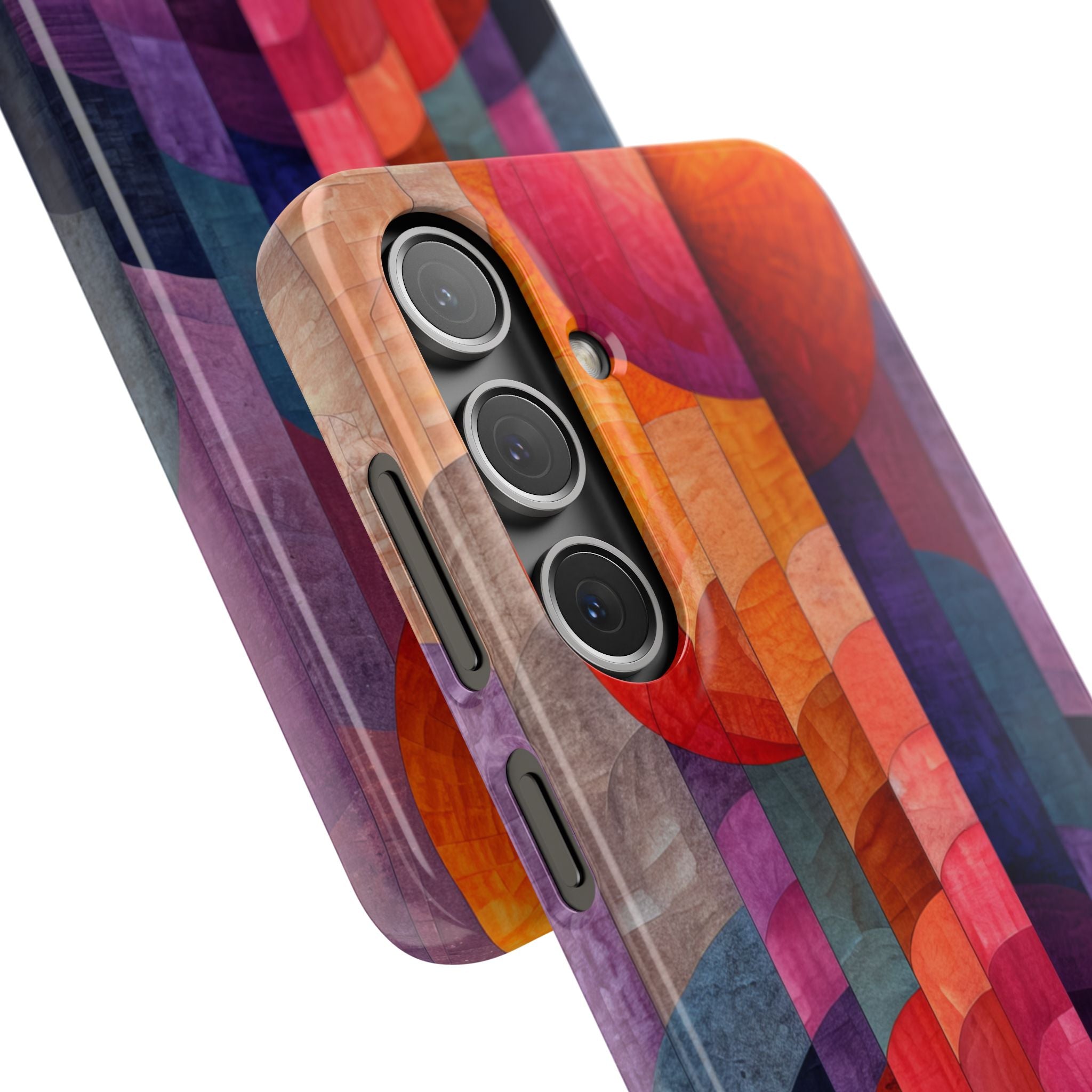 Purple Orange Abstract - Slim Samsung S24 Phone Case