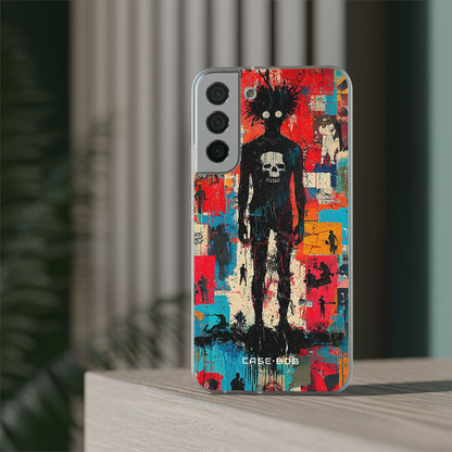 Spiky Skull Silhouette Samsung S22 Plus Case - Soft