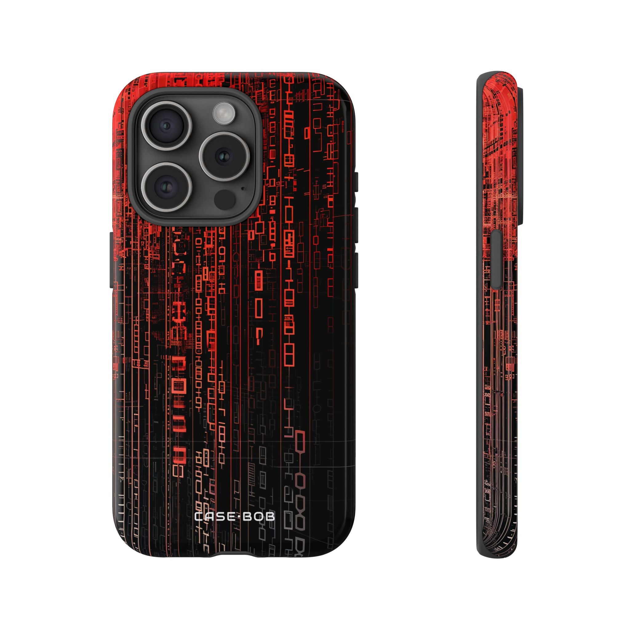 Crimson Glyphs iPhone 15 Pro Case - Tough