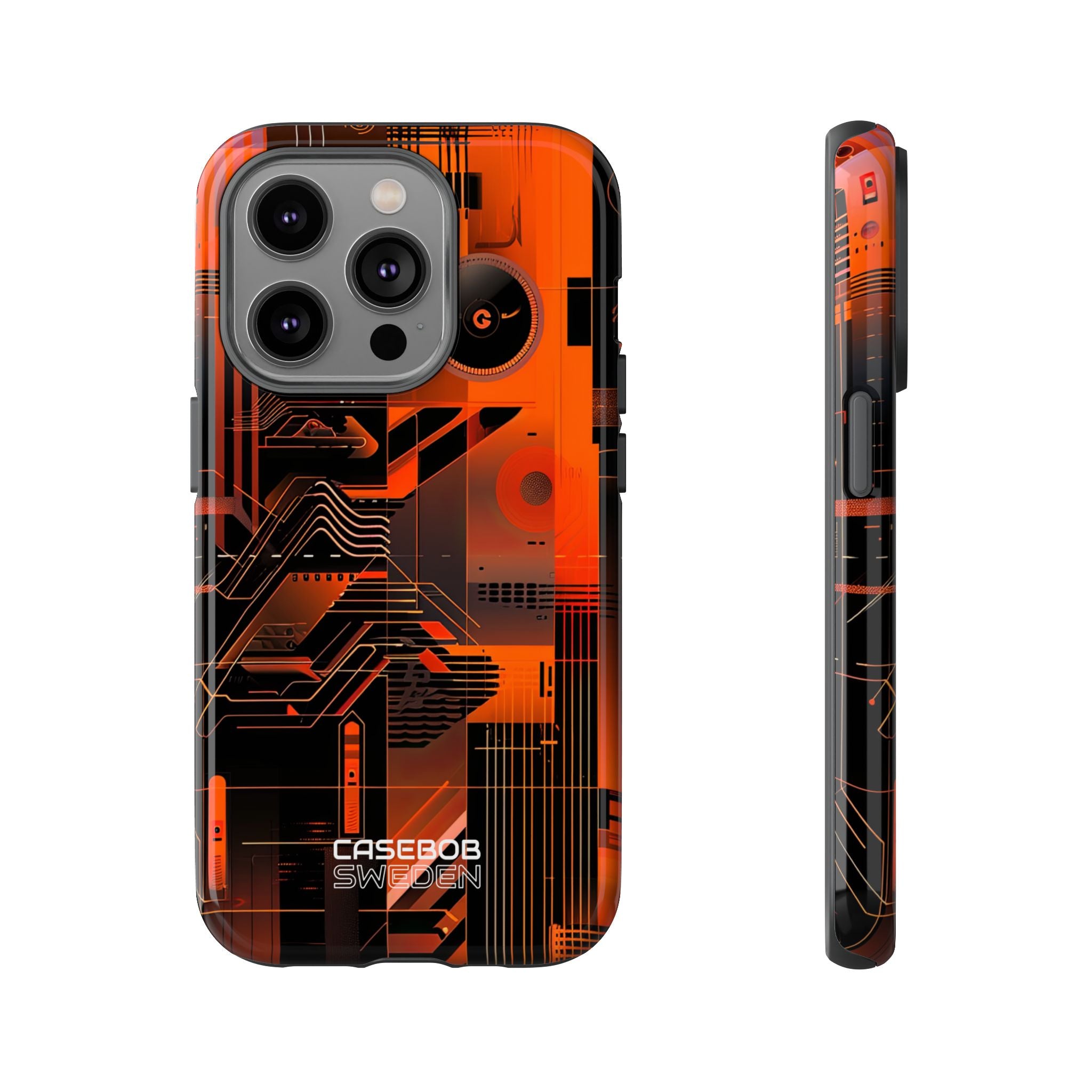 Orange Circuit Dreams iPhone 14 - Resistente