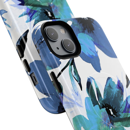 Blue Blossom Radiance iPhone 14 Plus Case - Tough+
