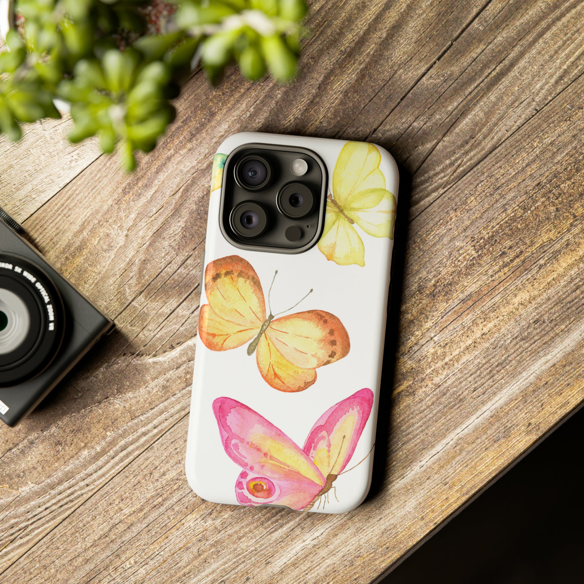 Watercolor Butterflyes - Protective Phone Case