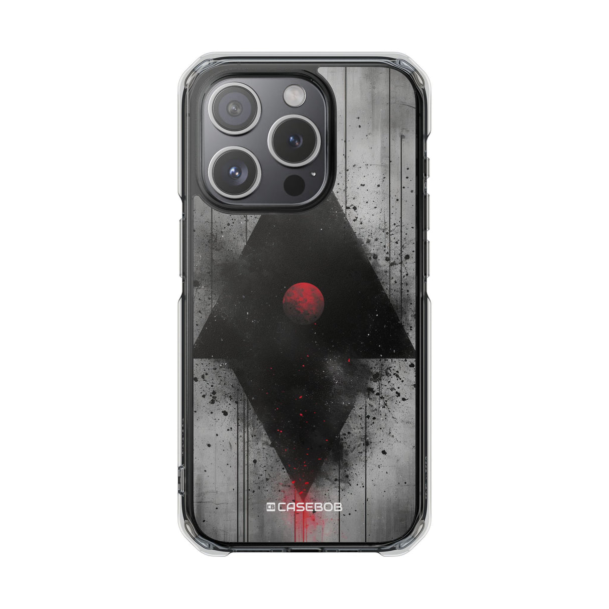 Grunge Geometry - Phone Case for iPhone (Clear Impact - Magnetic)