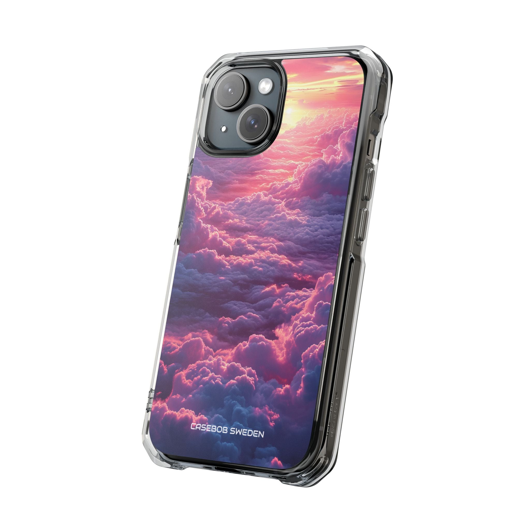 Pink Purple Clouds - Clear Impact iPhone 15 Phone Case