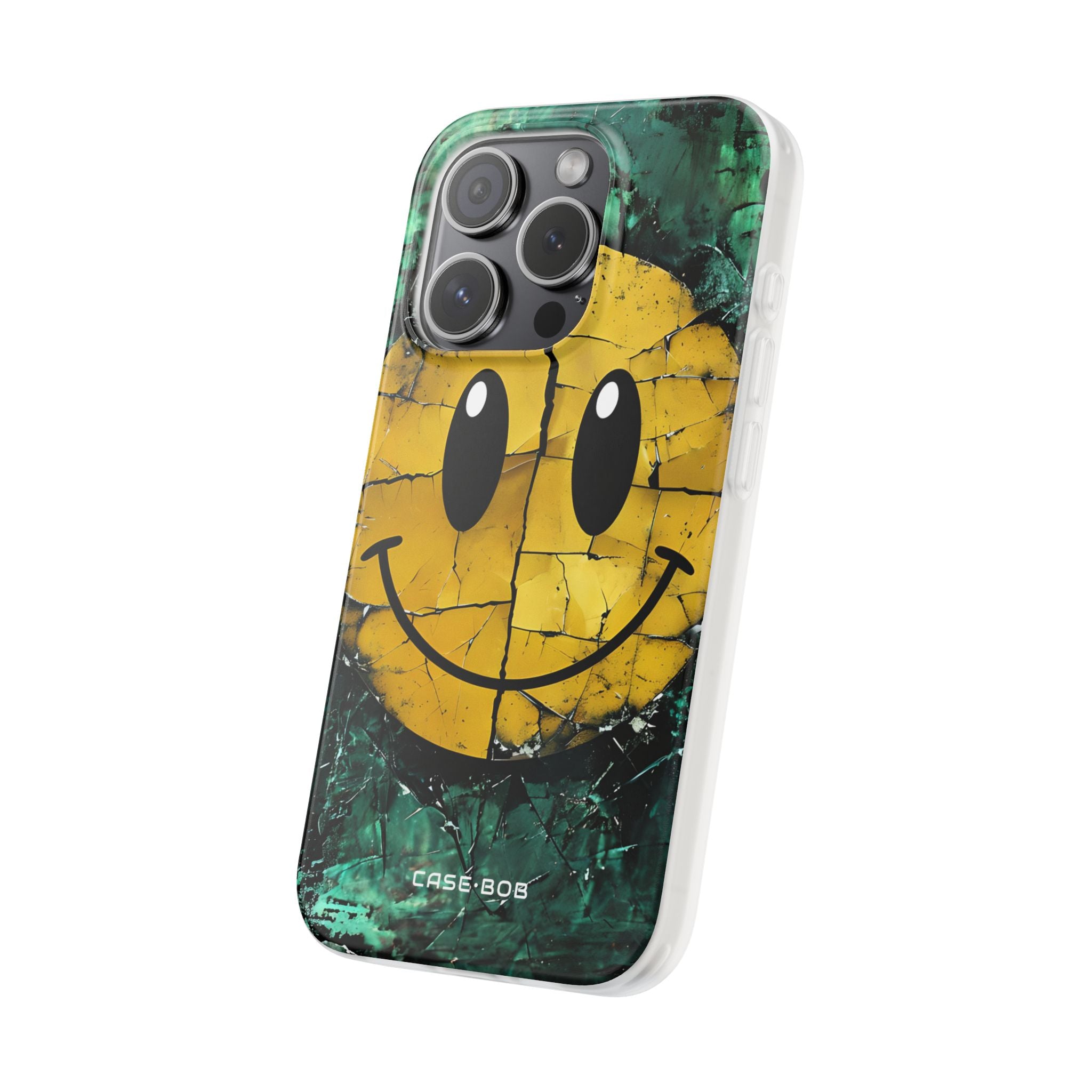 Cracked Smiley iPhone 15 Pro Case - Soft