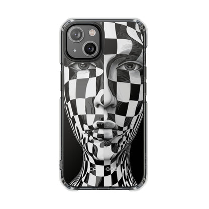 Checkered Face iPhone 14 Case - Impact
