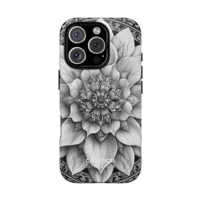 Cosmic Floral Mandala iPhone 16 - Tough