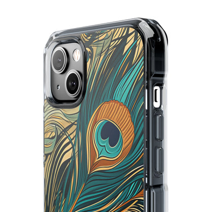 Peacock Feather Whirl iPhone 14 - Impact Clear+