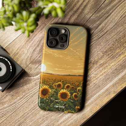 Sunflowers Embrace Sunset - iPhone Case