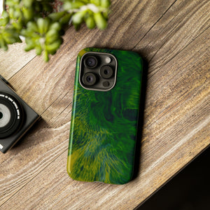 Dark Green Ink Art - Protective Phone Case