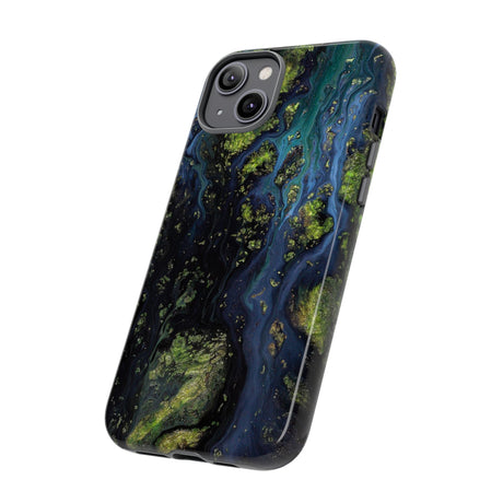 Blue Cosmos Ink Art iPhone Case (Protective) Phone Case