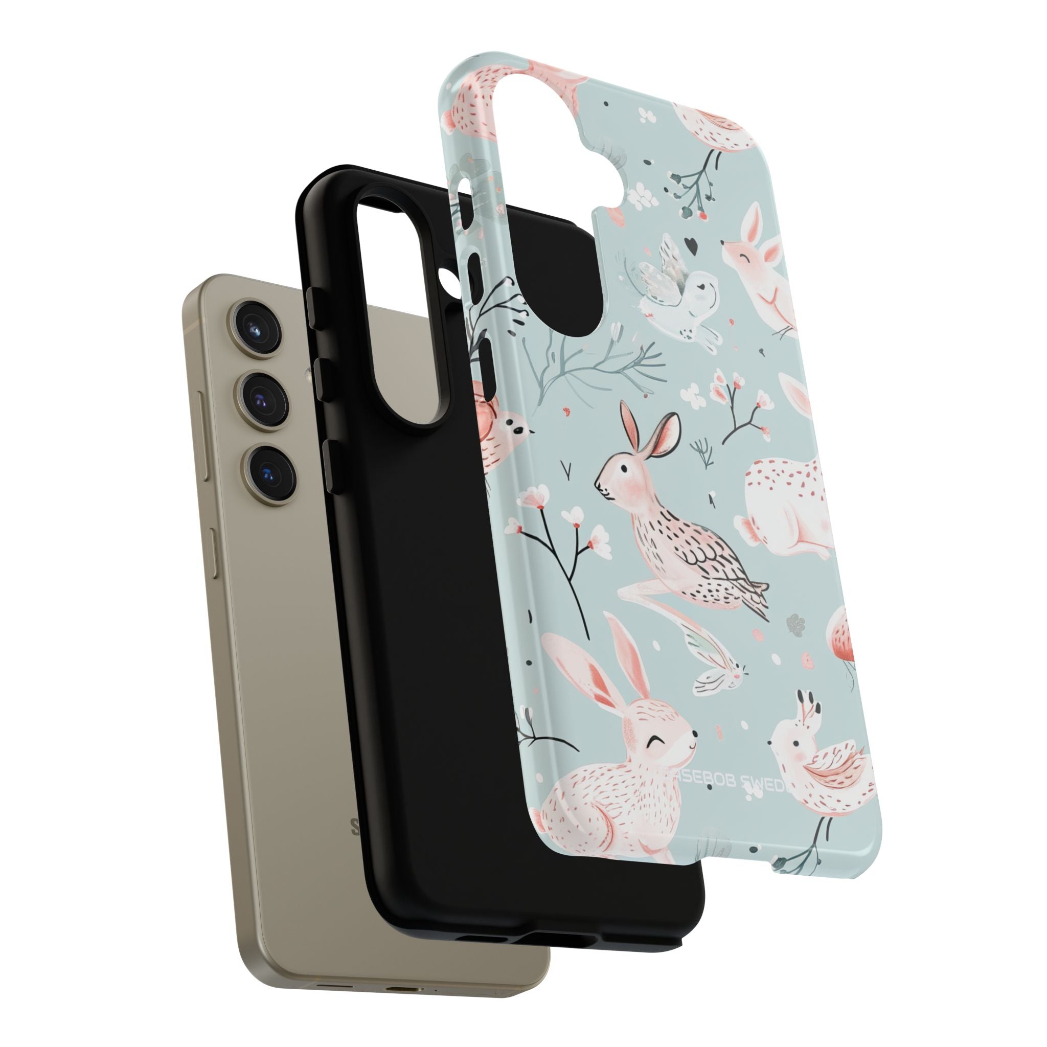 Whimsical Bunny Blossom - Tough Samsung S24 Phone Case