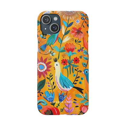 Whimsical Vintage Nature Harmony iPhone 15 - Slim Phone Case