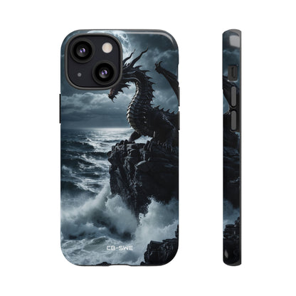 Dragon Roars Against Sea - iPhone Case