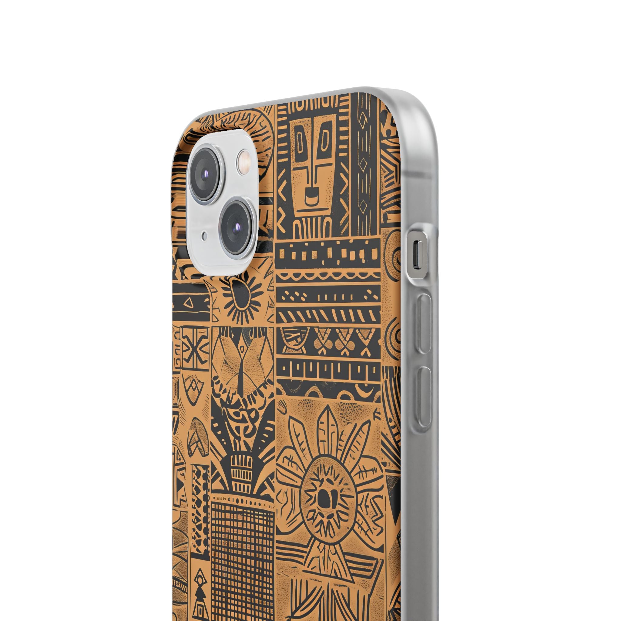 Tribal Faces iPhone 14 Plus Case - Soft