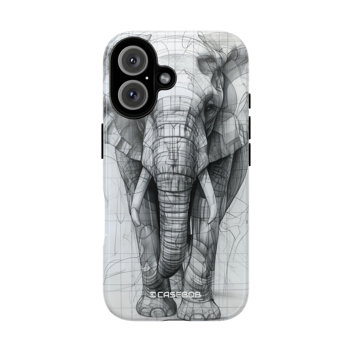 Geometrische Eleganz: Elefant neu interpretiert - für iPhone 16