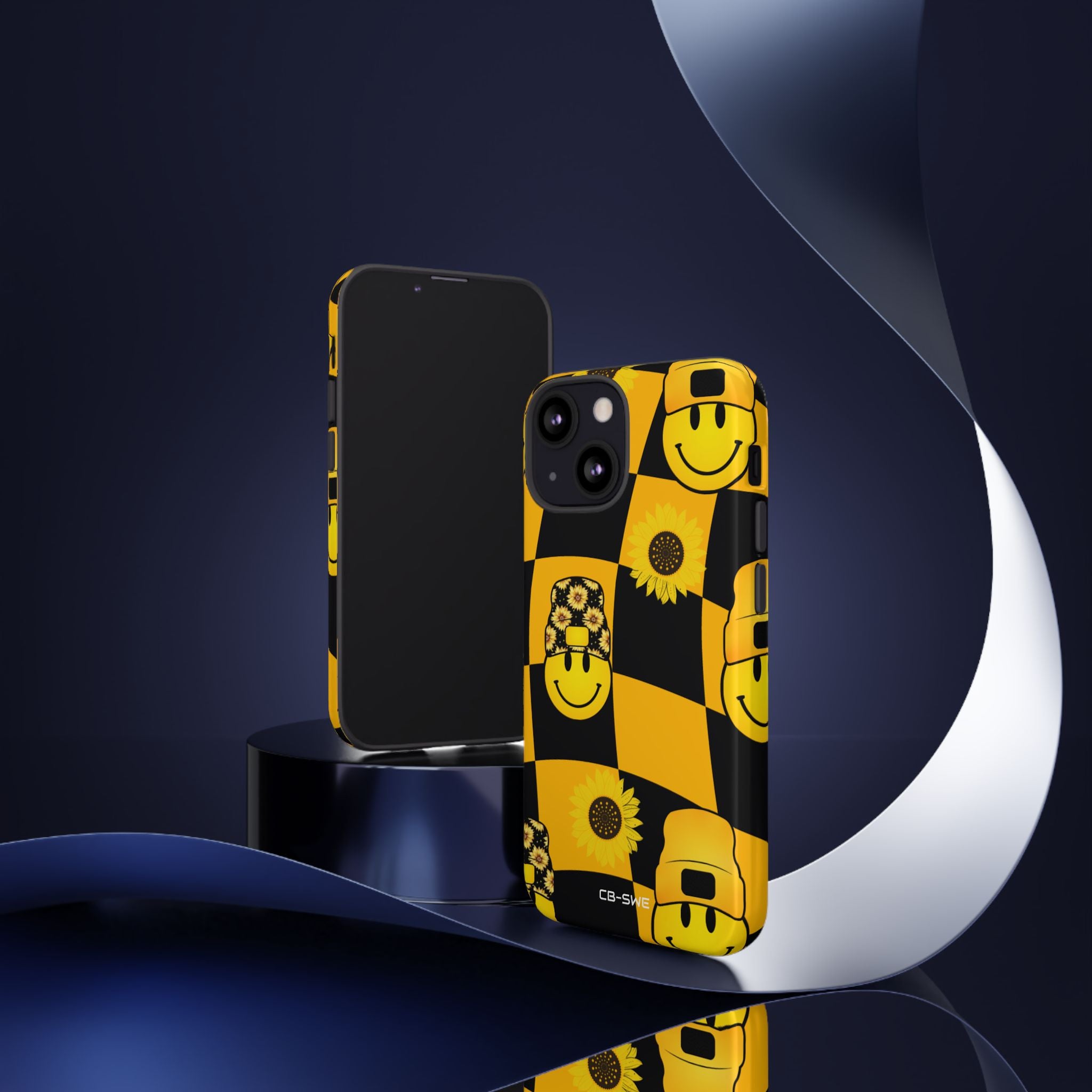 Joyful Checkered Smiles - iPhone Case