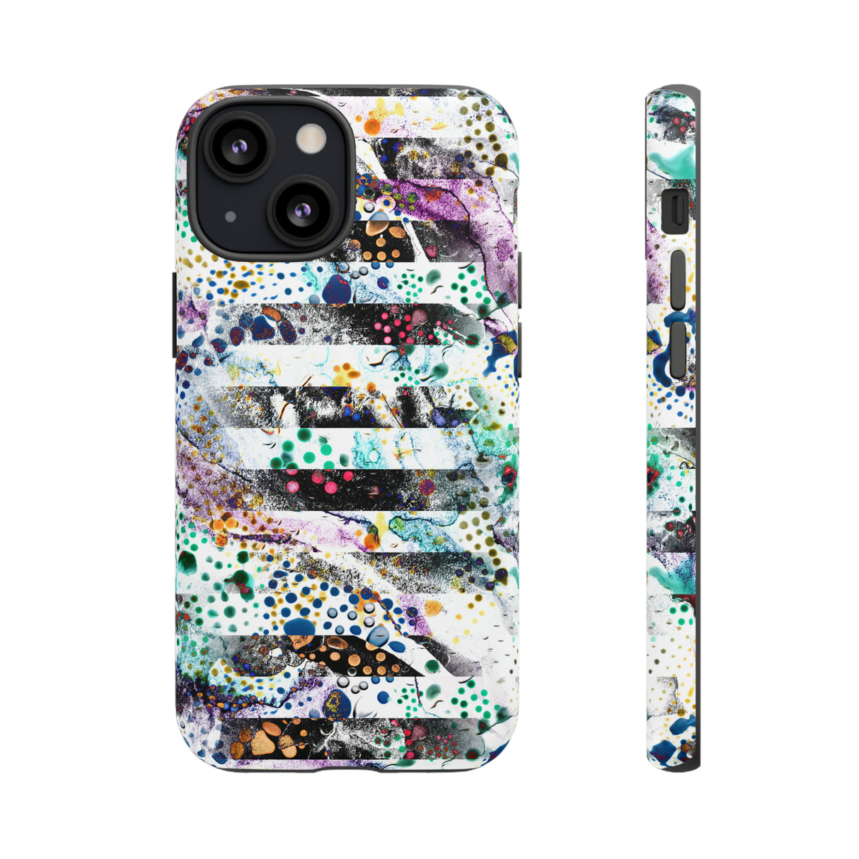 Abstract Green Purple - Protective Phone Case