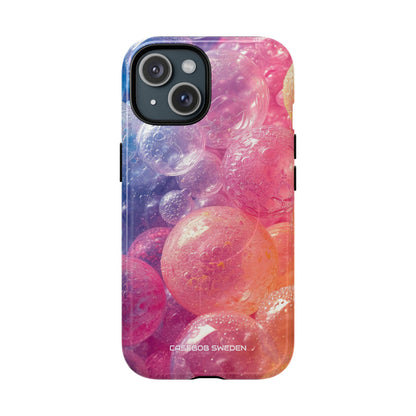 Pink Blue Glossy Spheres - Tough + MagSafe® iPhone 15 Phone Case