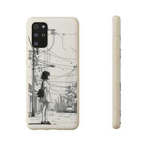 Urban Solitude Sketch | Biodegradable Phone Case