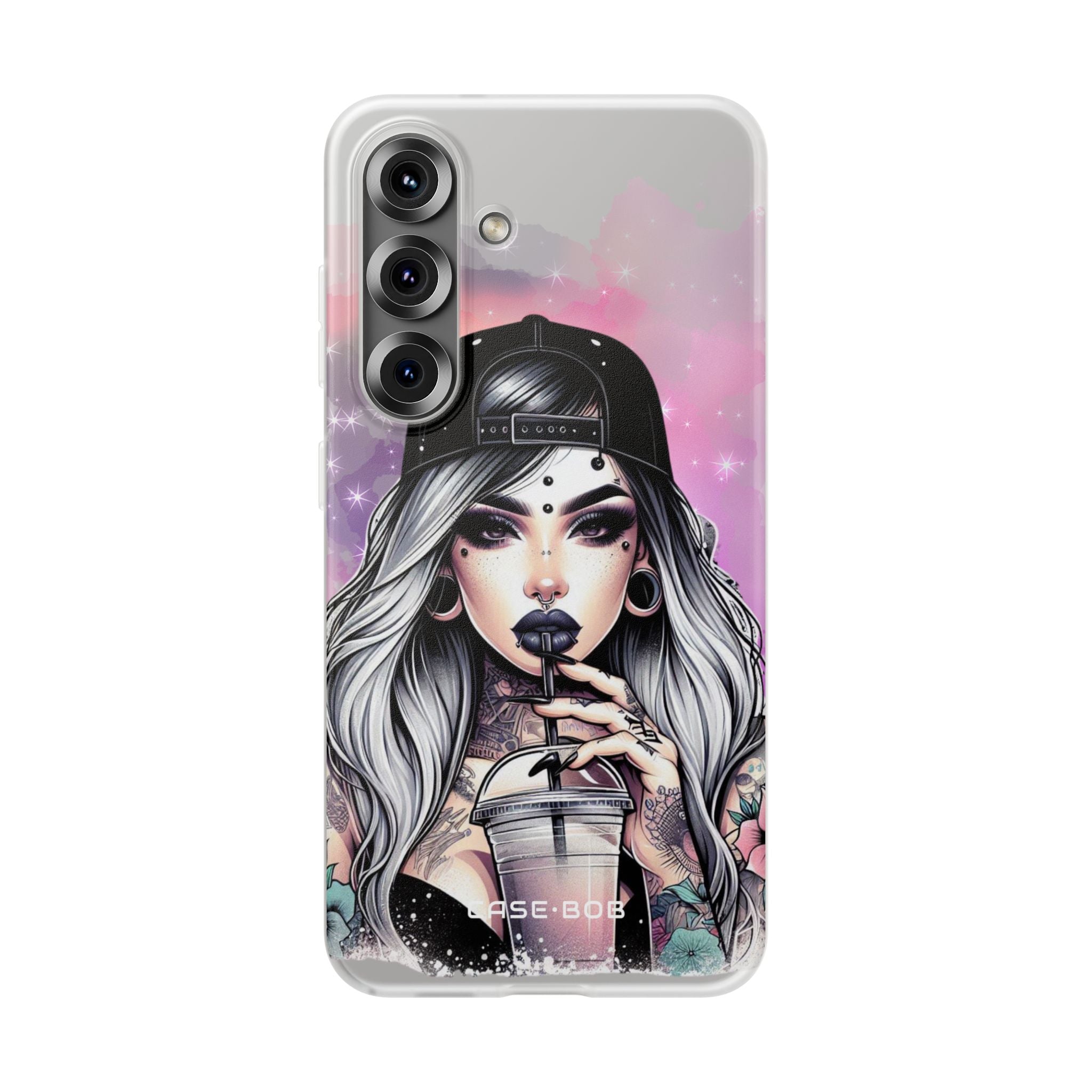 Silver Sip Nebula Samsung S25 Plus Case - Soft