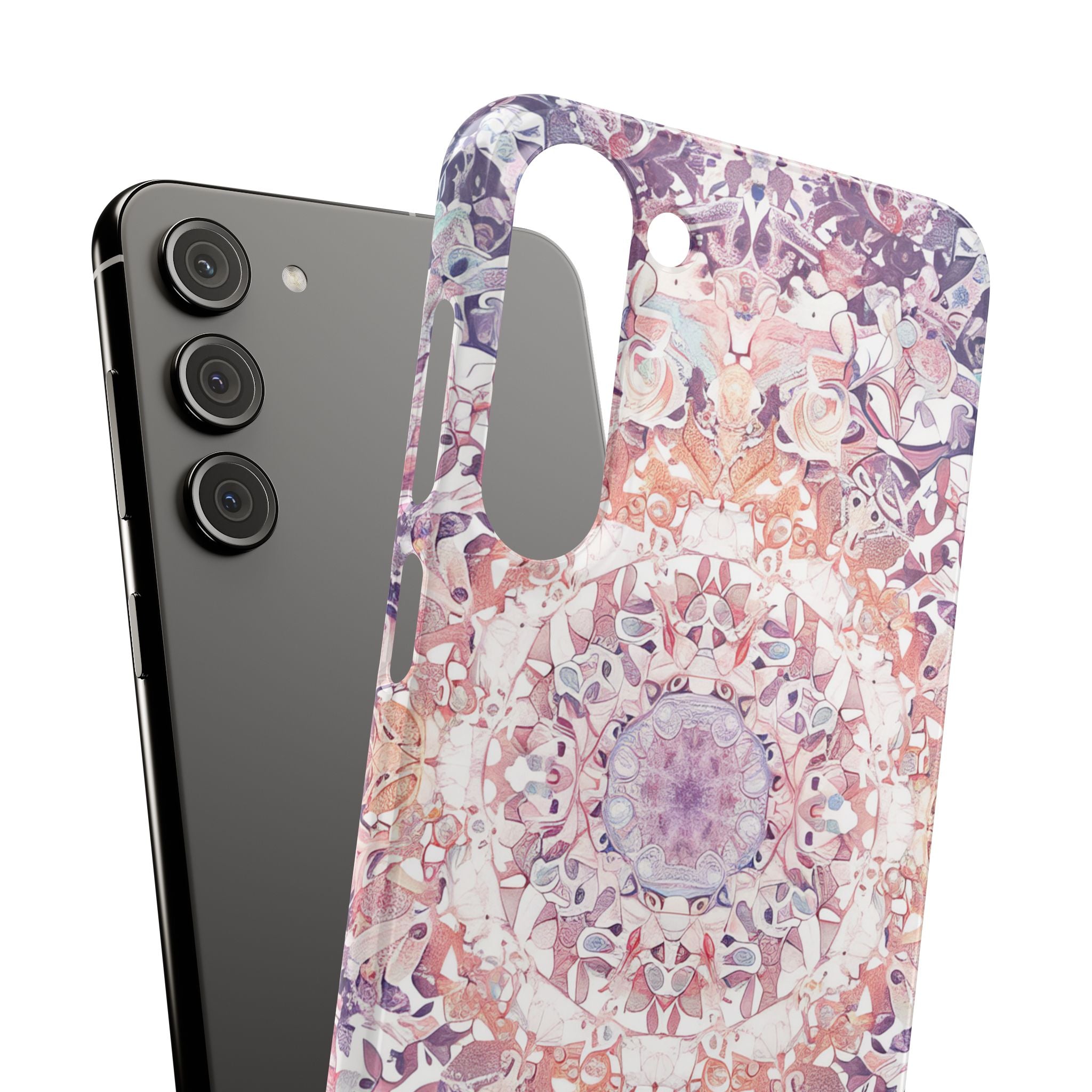 Purple Pink Mandala - Slim Samsung S23 Phone Case