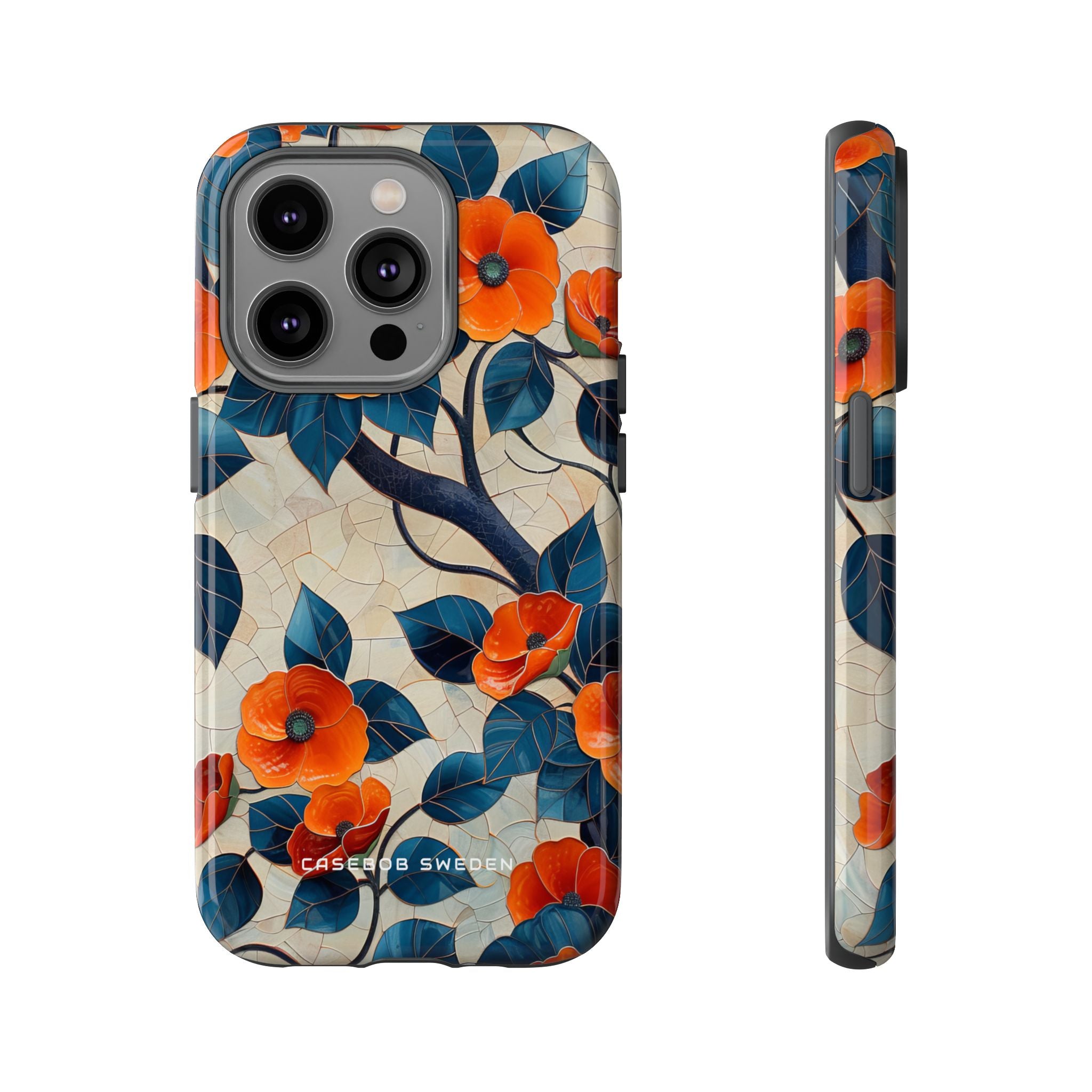 Orange Blossoms Mosaic Harmony iPhone 14 - Tough Phone Case