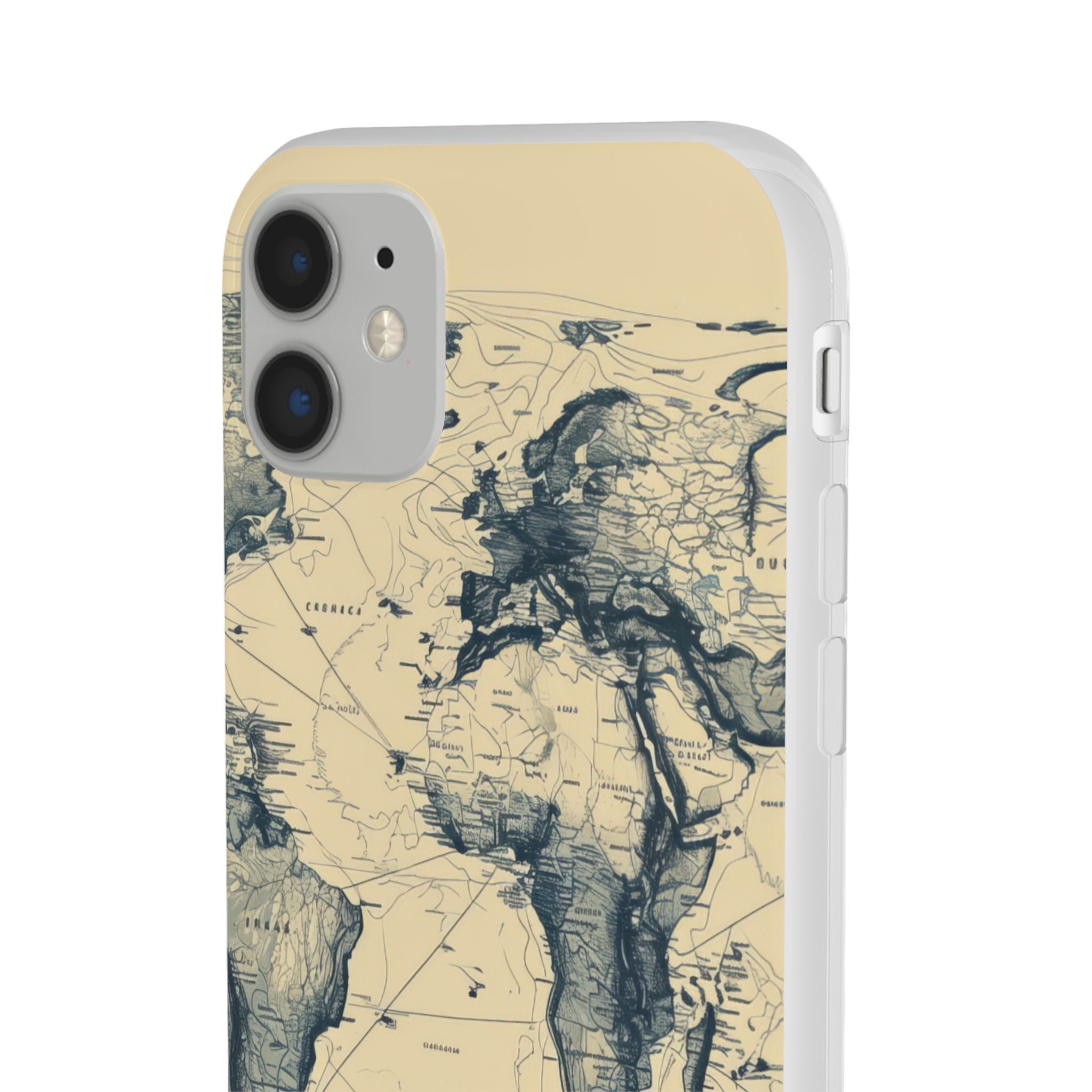 Vintage World Map | Flexible Phone Case for iPhone