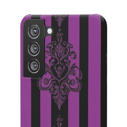 Gothic Elegance with Vertical Stripes and Ornamental Motifs Samsung S21 - Slim Phone Case