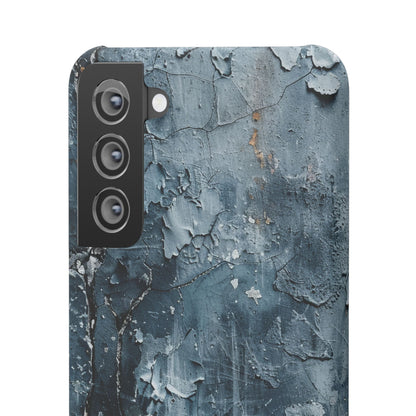 Weathered Blue Tapestry with Cracked Layers Samsung S21 - Slim Phone Case