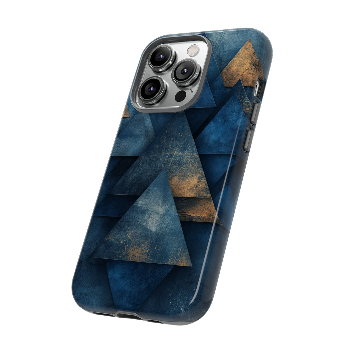 Blue Geometric Harmony - Protective Phone Case