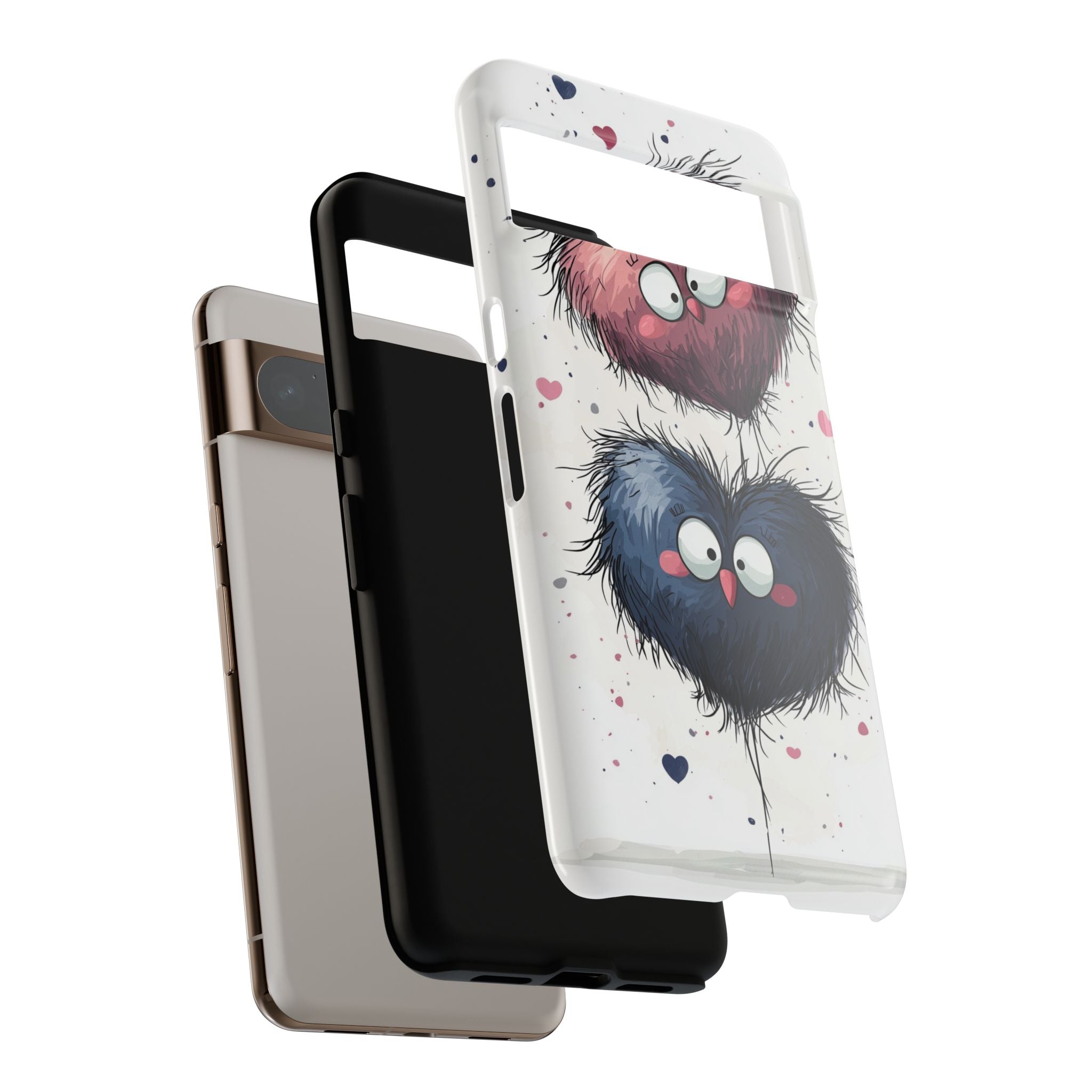 Fluffy Hearts Embrace - Google Pixel Case