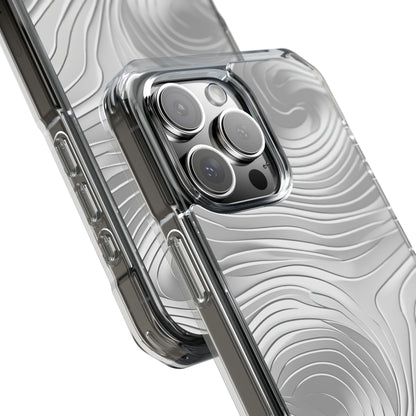 Monochrome Flow Lines iPhone 16 - Impact Clear+