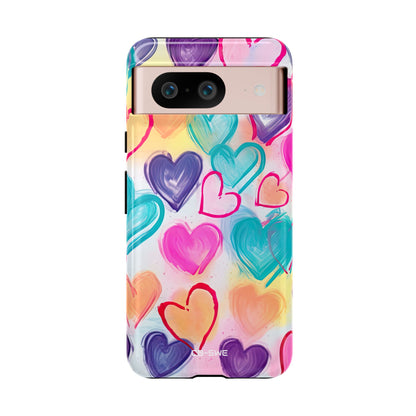 Hearts Dance Playfully - Google Pixel Case