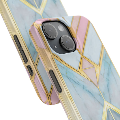 Gold Pink Art Deco - Slim iPhone 15 Phone Case