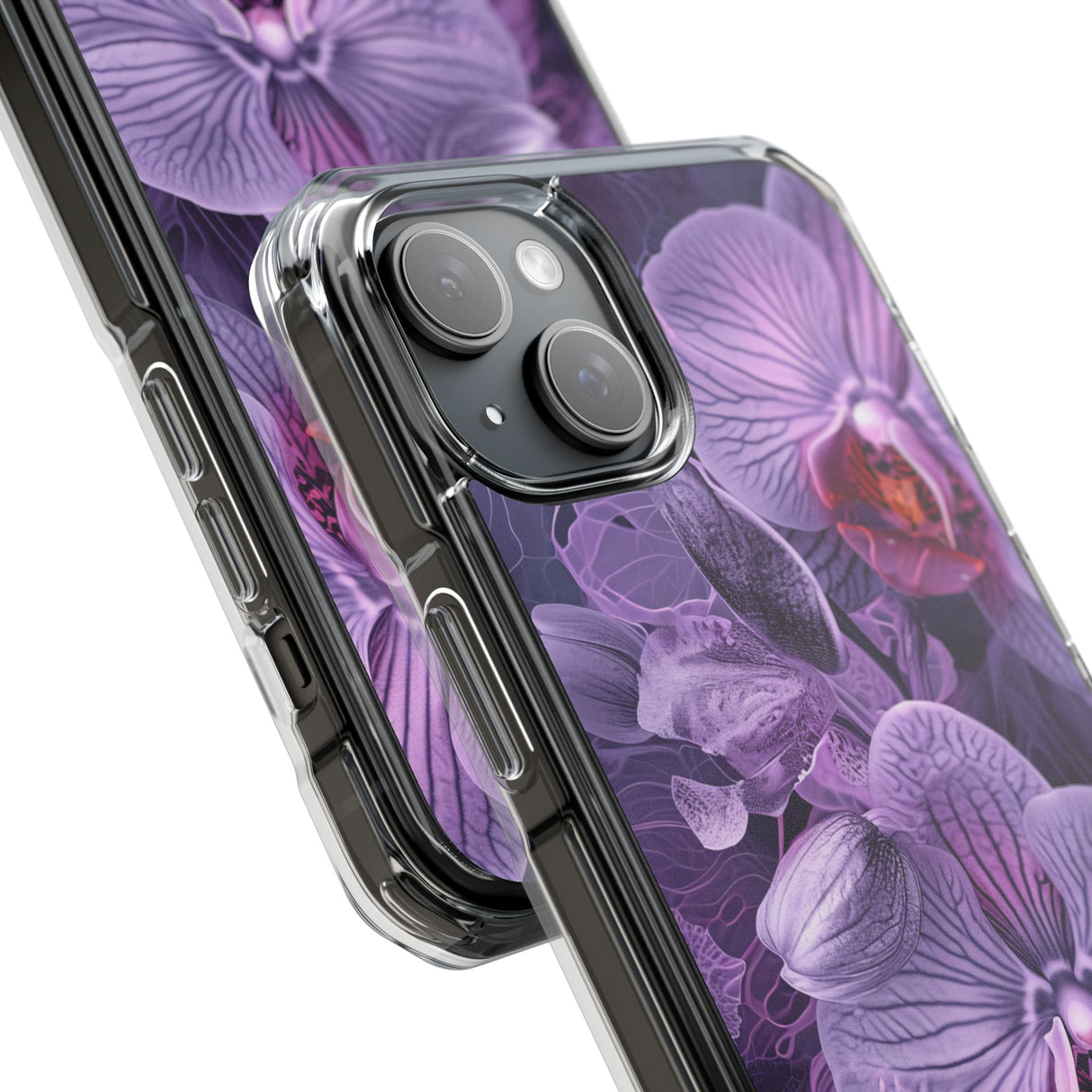 Radiant Orchid Design | Handyhülle für iPhone (Clear Impact Case – magnetisch) 