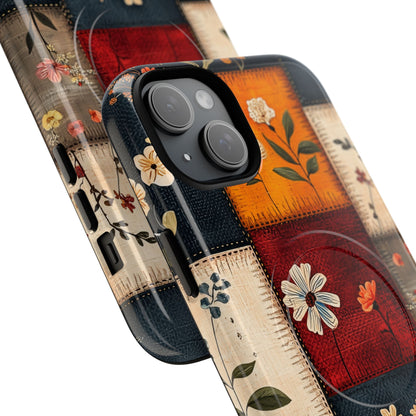 Patchwork Blooms iPhone 15 Plus Case - Tough+