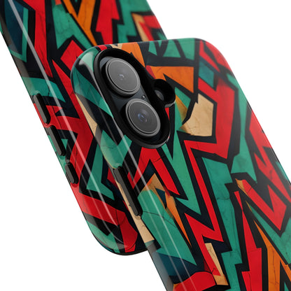 Vivid Geometry Dance - iPhone Case