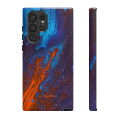 Orange Flame Ink Art - Protective Phone Case