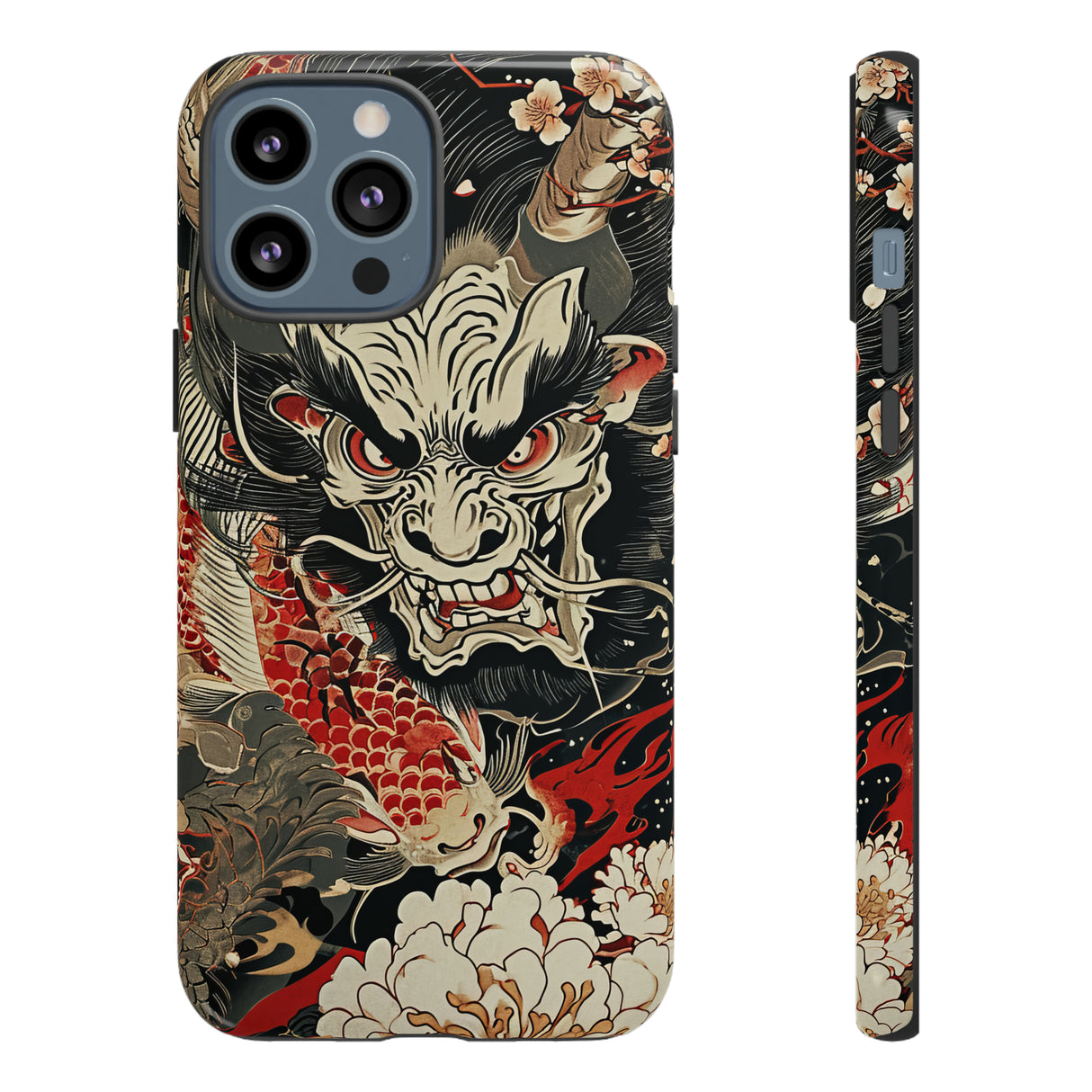 Oni & Sacred Symbols Fusion - Protective Phone Case