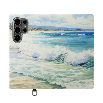 Foaming Blue Waves - Samsung S24 Ultra Case - Wallet