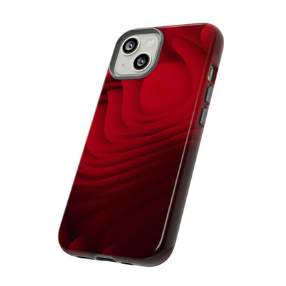 Red Center Waves - Protective Phone Case