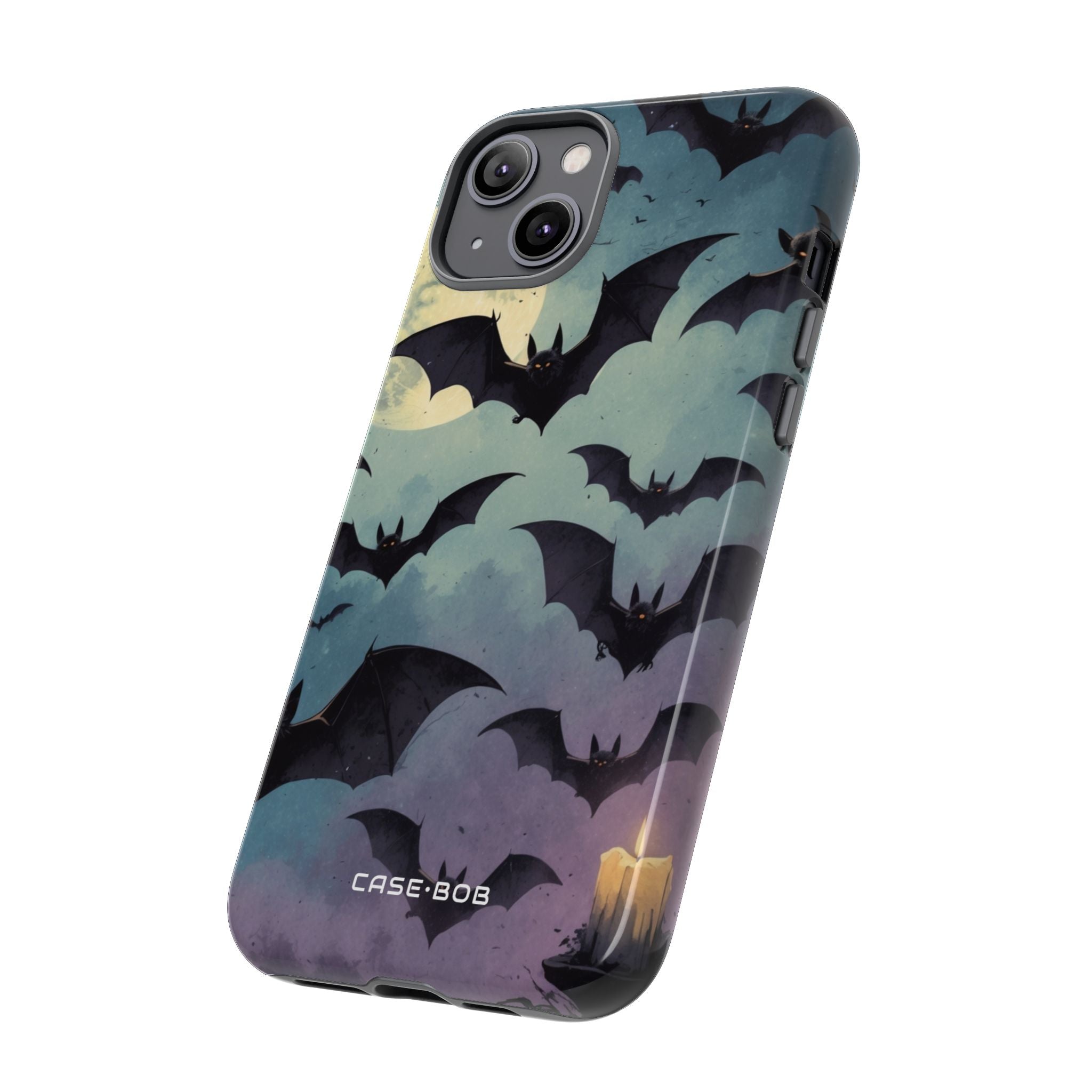 Glowing Bat Swarm iPhone 14 Plus Case - Tough