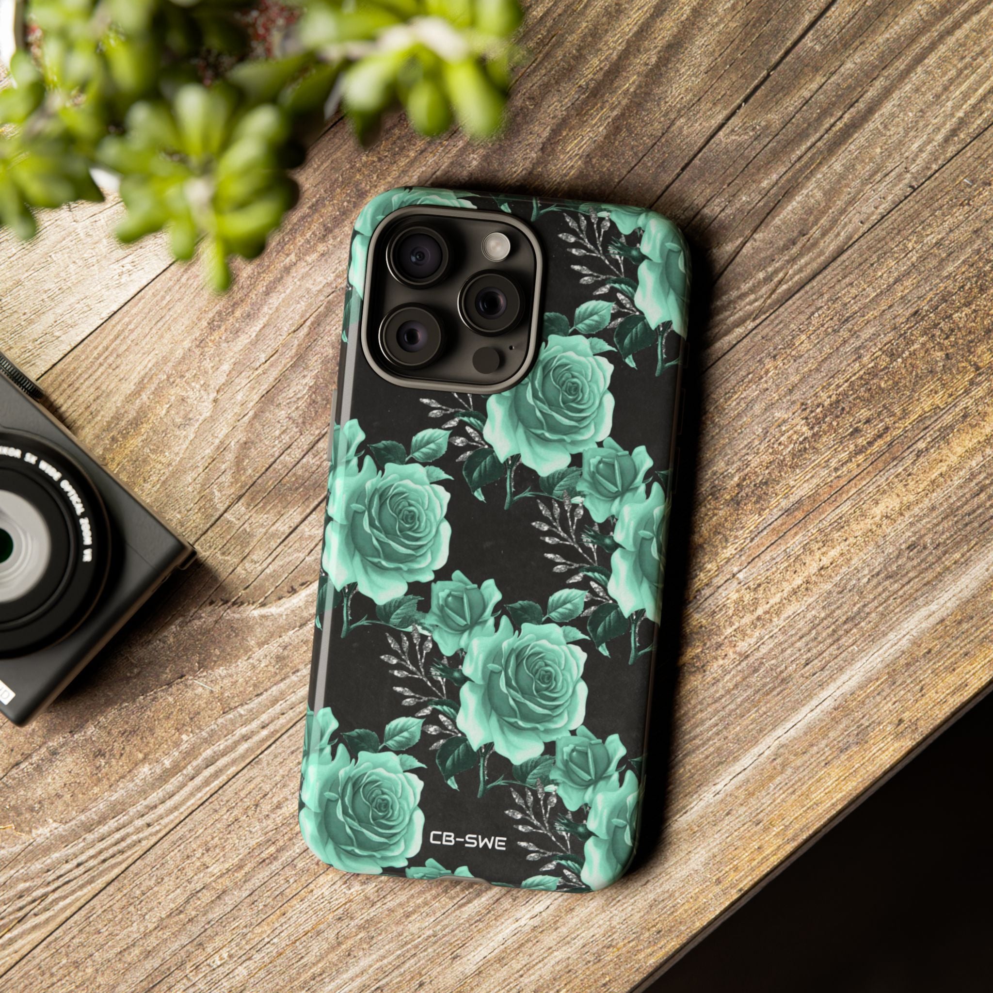 Turquoise Rose Symphony - iPhone Case