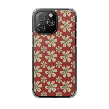 Retro Red Florals iPhone Case - Impact