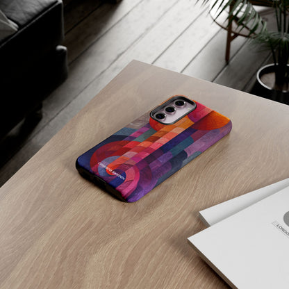 Purple Orange Abstract - Tough Samsung S23 Phone Case