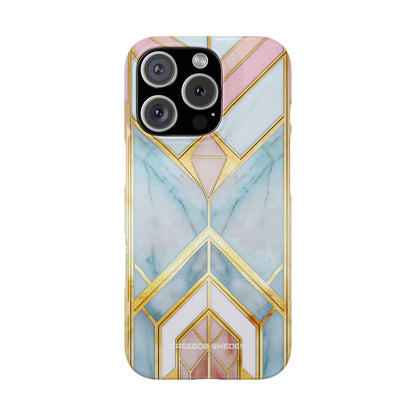 Gold Pink Art Deco - Slim iPhone 16 Phone Case