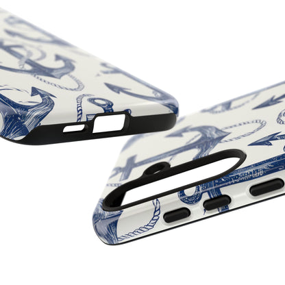 Navy Anchor Loop Samsung S24 Plus Case - Tough