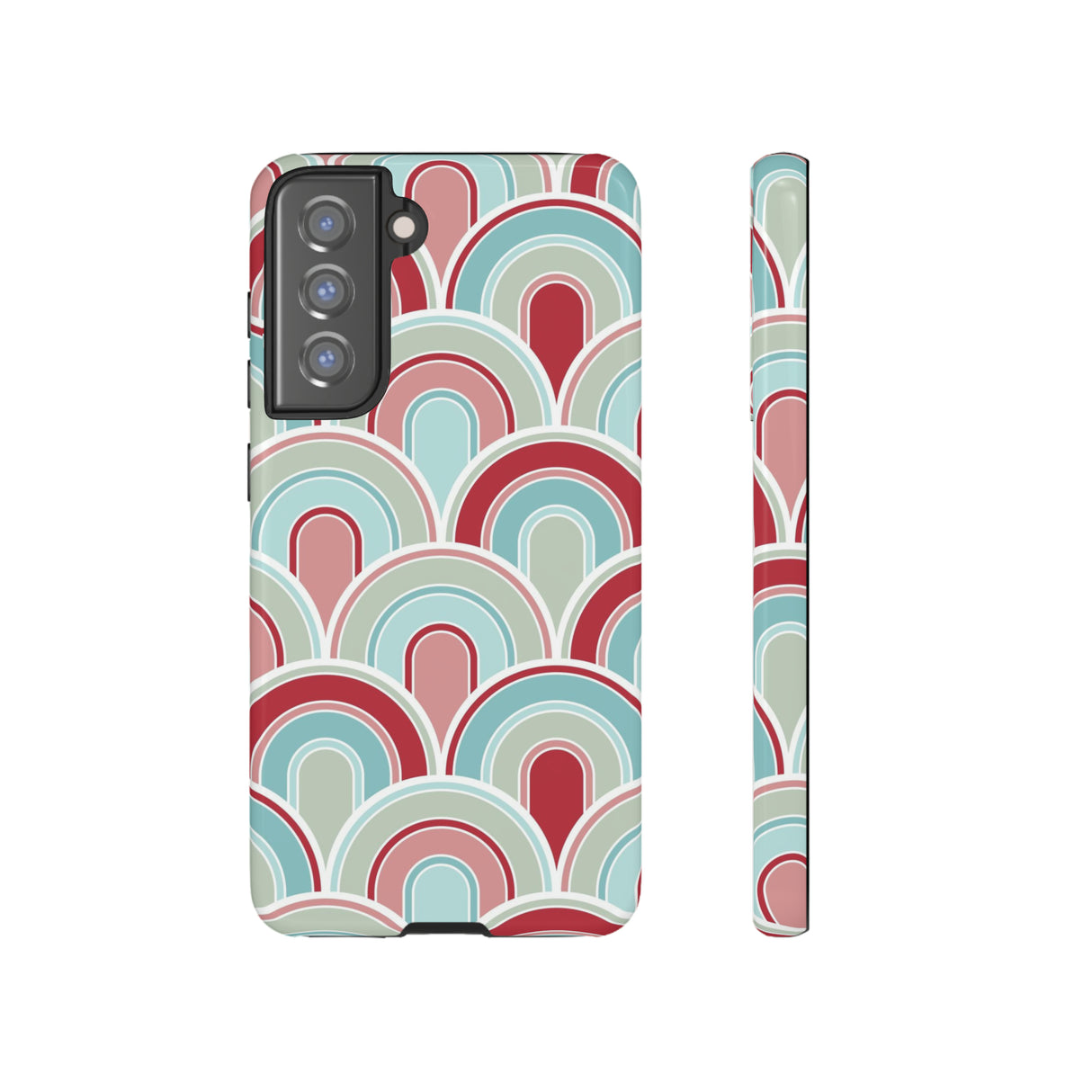 Light Blue Retro - Protective Phone Case